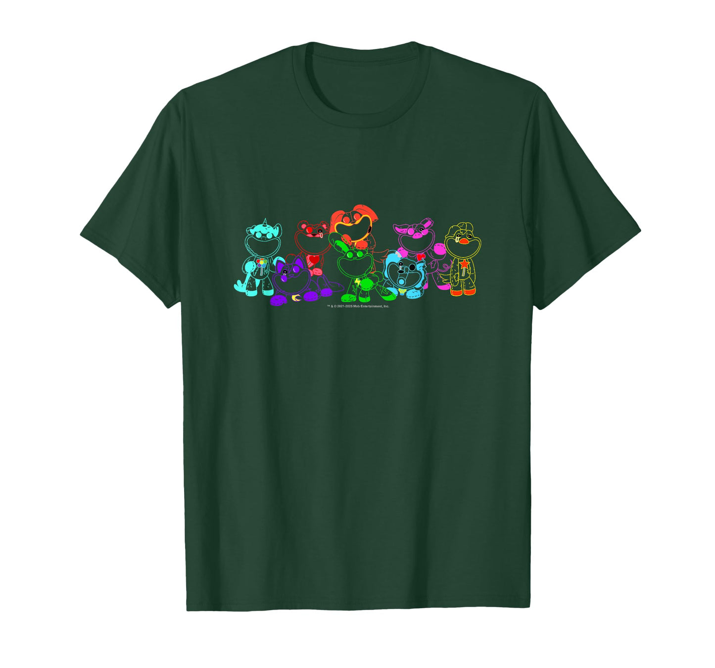 Poppy Playtime Smiling Critters Off Color Ruined Group Shot T-Shirt