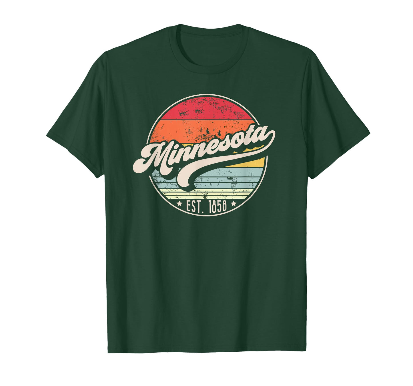 Retro Minnesota Home State MN Cool 70s Style Sunset T-Shirt