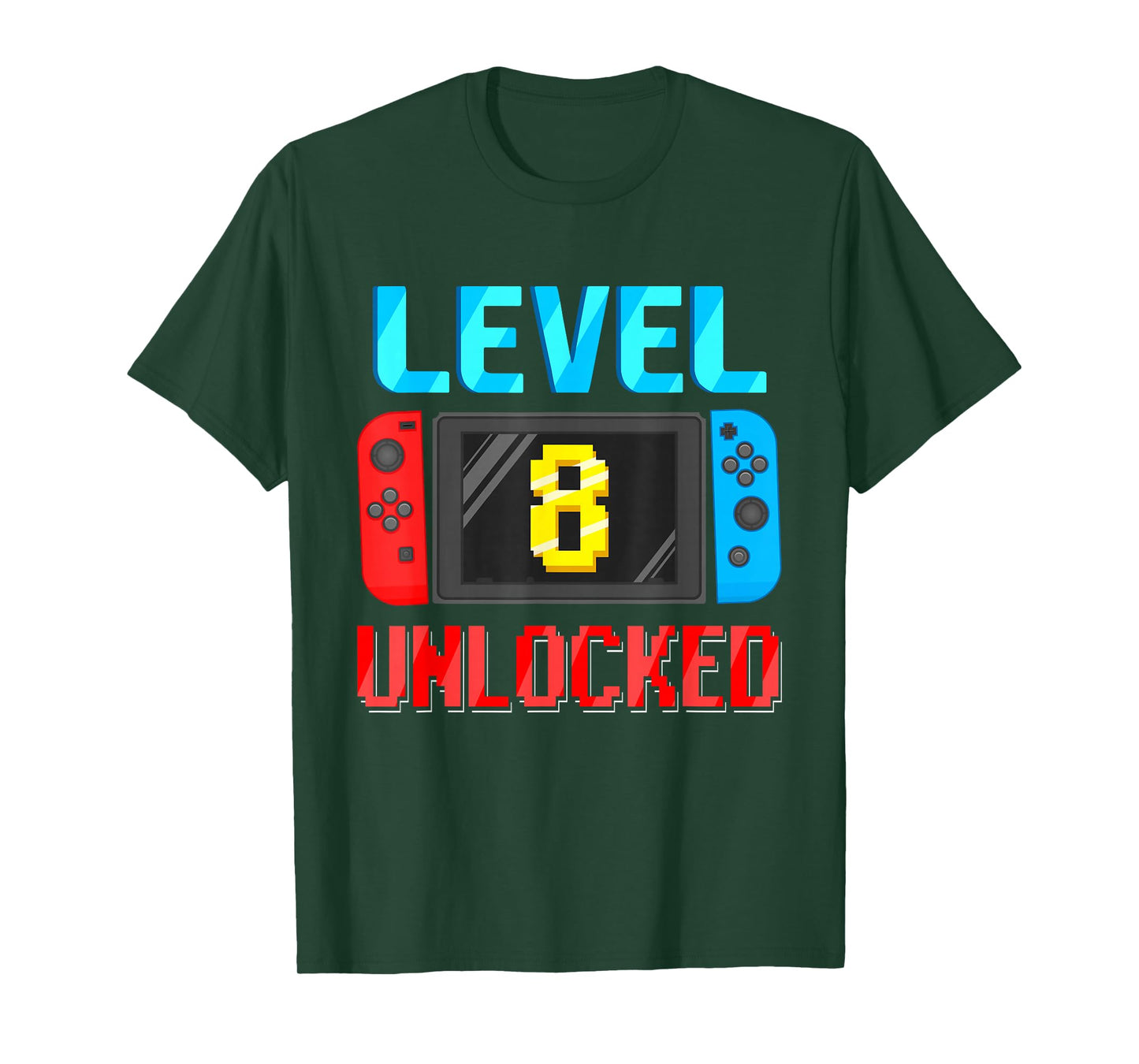 Level 8 Unlocked Birthday Video Gamer 8th Birthday Party T-Shirt