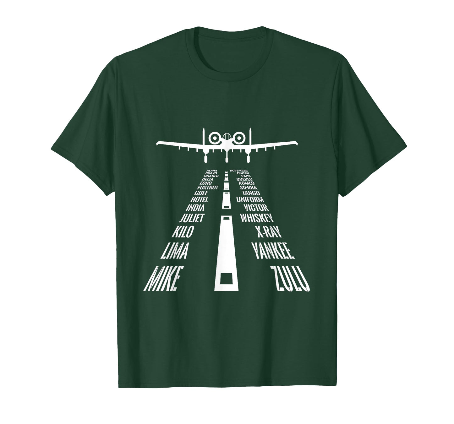 Flying A10 Warthog Pilot Landing Phonetic Alphabet Runway T-Shirt