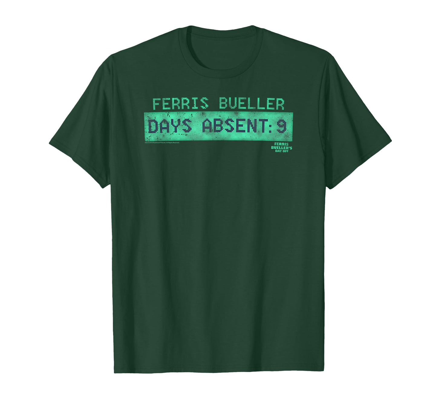 Ferris Bueller's Day Off Days Absent: 9 Funny Movie T-Shirt