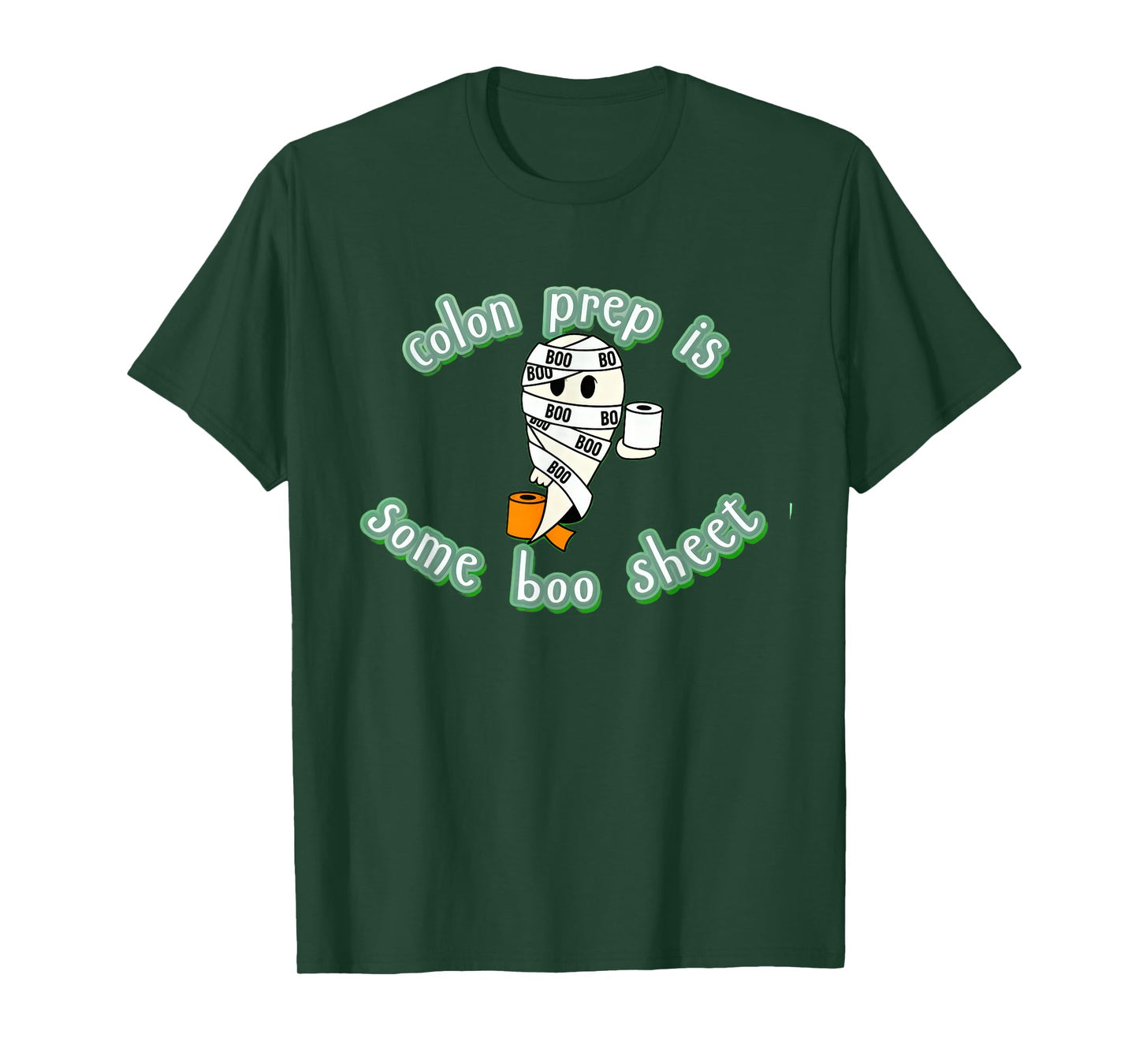 Funny Colonoscopy Prep Ghost Halloween GI Nurse Tee T-Shirt