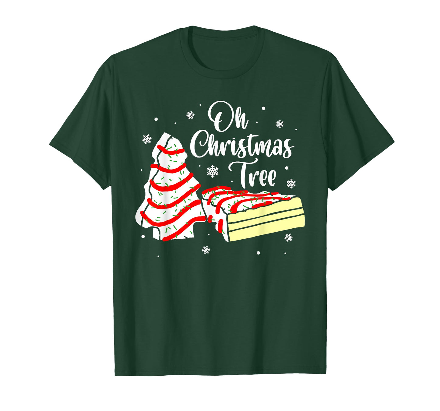 Groovy Oh Christmas Tree Cakes Debbie Becky Jen Cake Lovers T-Shirt