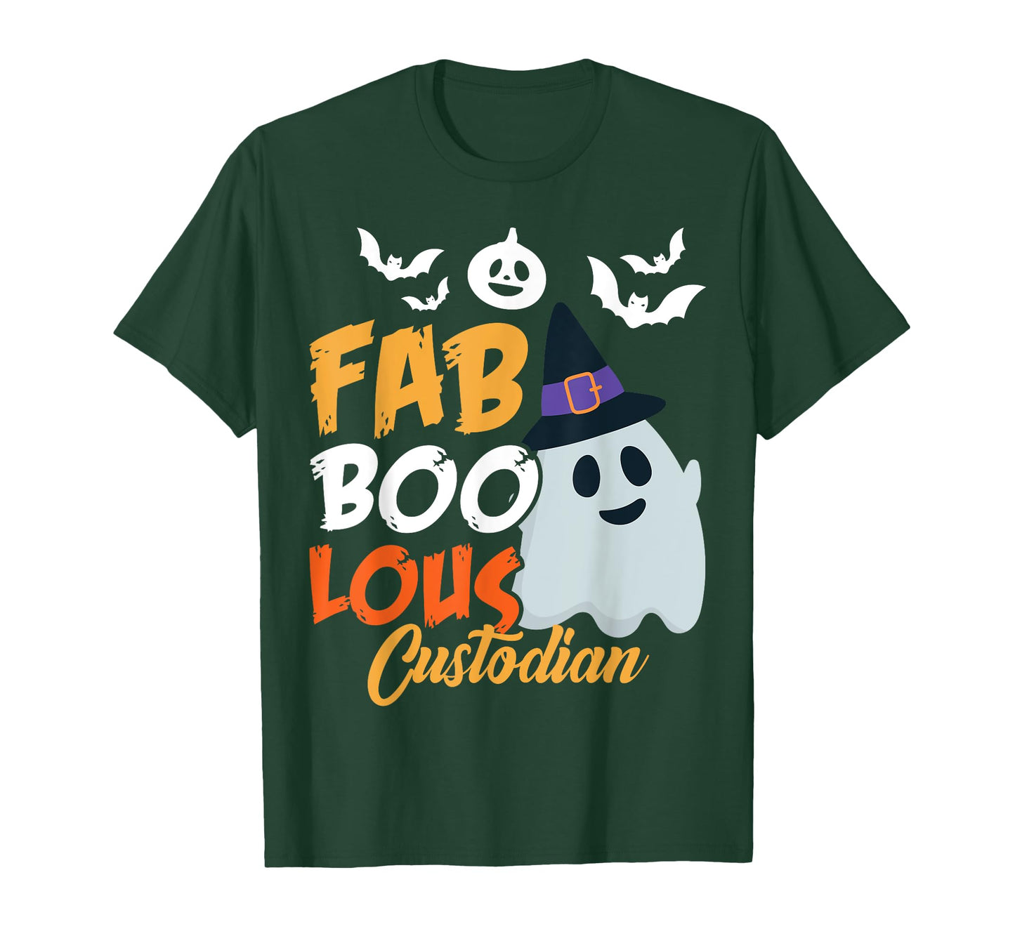 Faboolous Custodian Funny Scary Ghost Halloween Costume T-Shirt