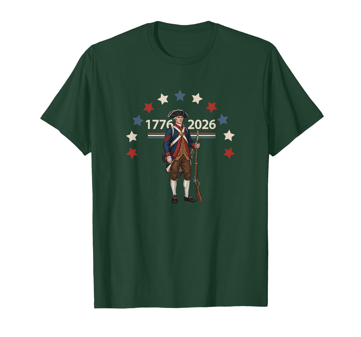 250th ANNIVERSARY OF USA, REVOLUTIONARY SOLDIER, 1776, 2026 T-Shirt