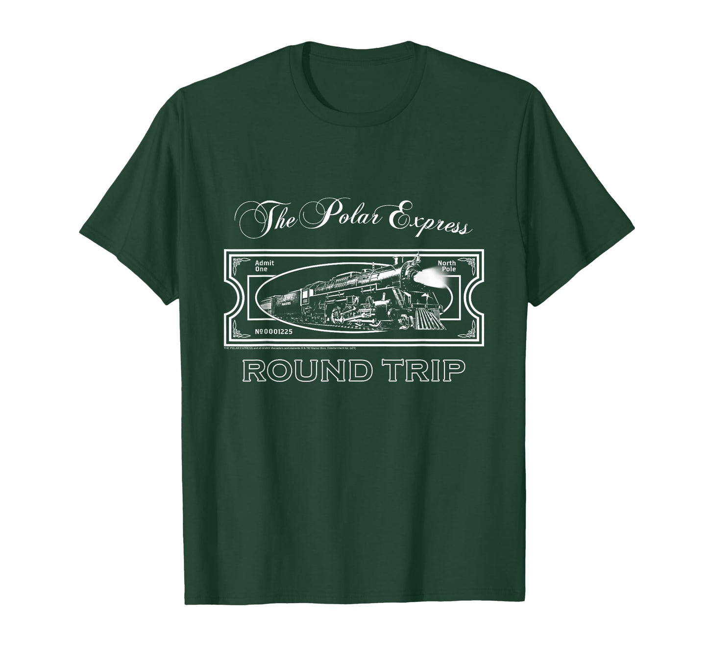 Polar Express T-Shirt, Unisex-Adults, Blue, Small