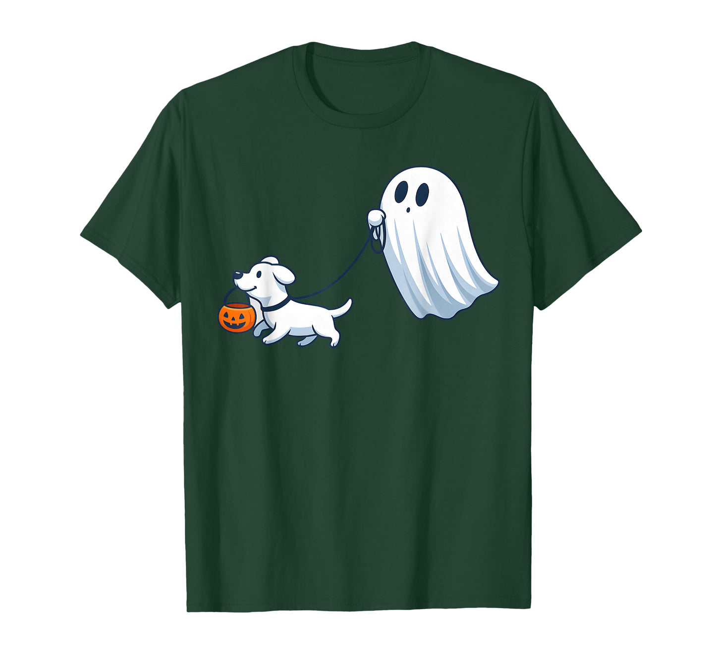 Ghost Walking Dog Ghost Dog Halloween Cute Spooky Dog Love T-Shirt