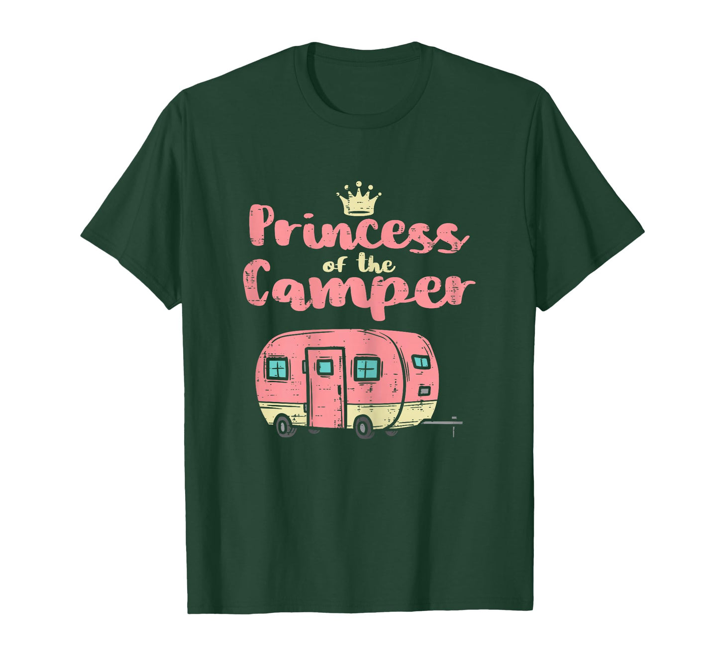 Princess of Camper Camping Van Trailer RV Women Kids Girls T-Shirt