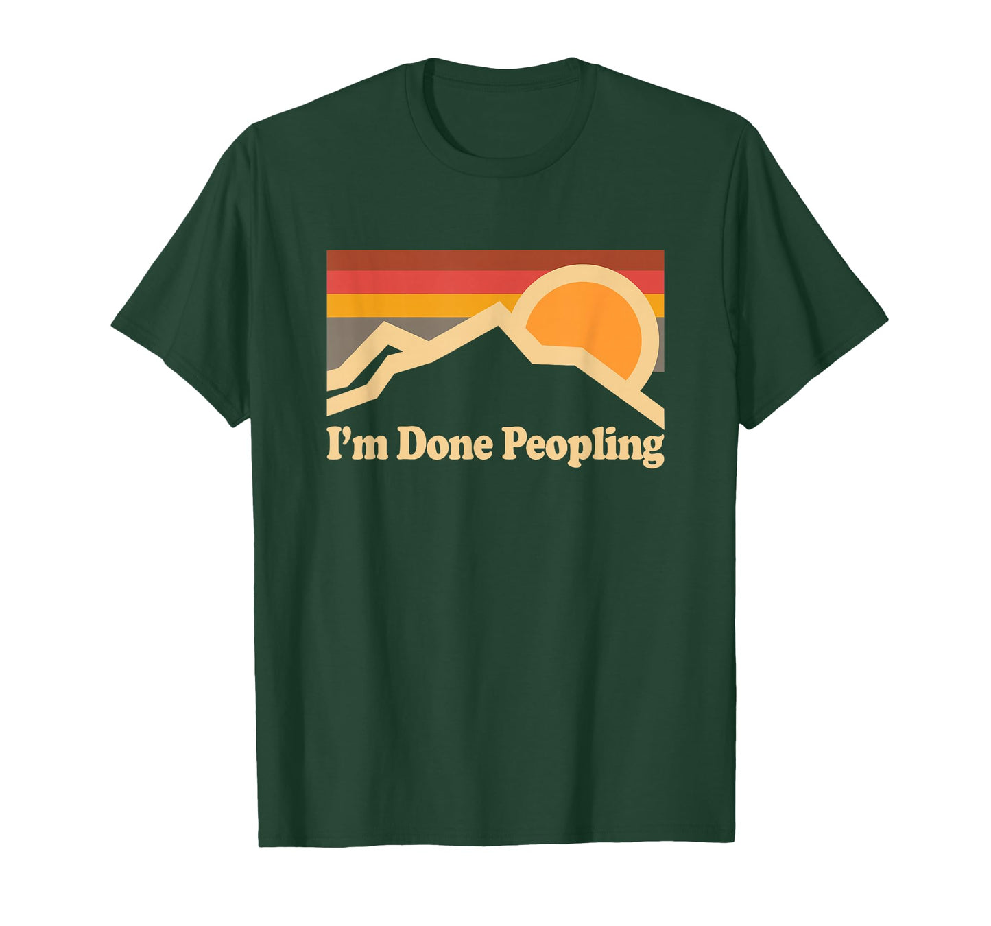 I'm Done Peopling Design Unisex-Adults Black Modern T-Shirt