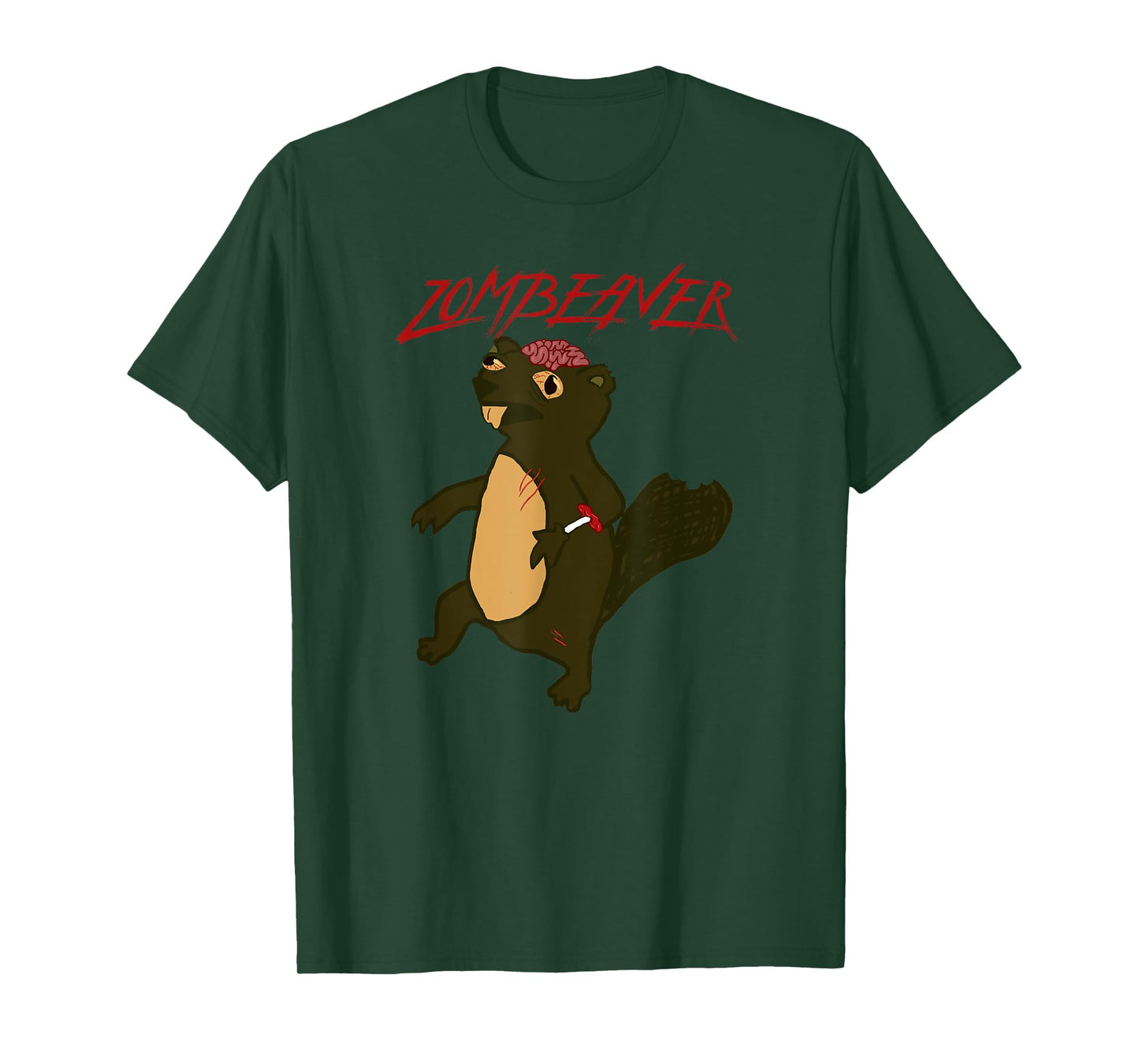 Zombeavers Shirt Funny Zombie Beaver Joke Spooky Zombeaver T-Shirt