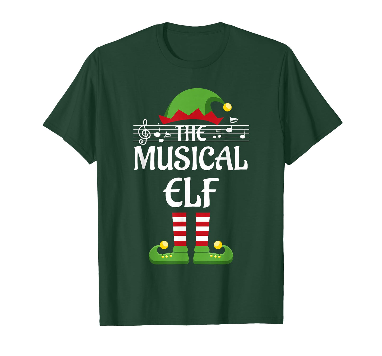 Musical Elf Family Matching Group Christmas Music T-Shirt