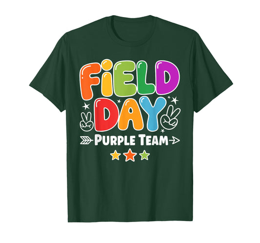 Field Day Purple Team Kids Boy Girl Teacher Field Day Games T-Shirt