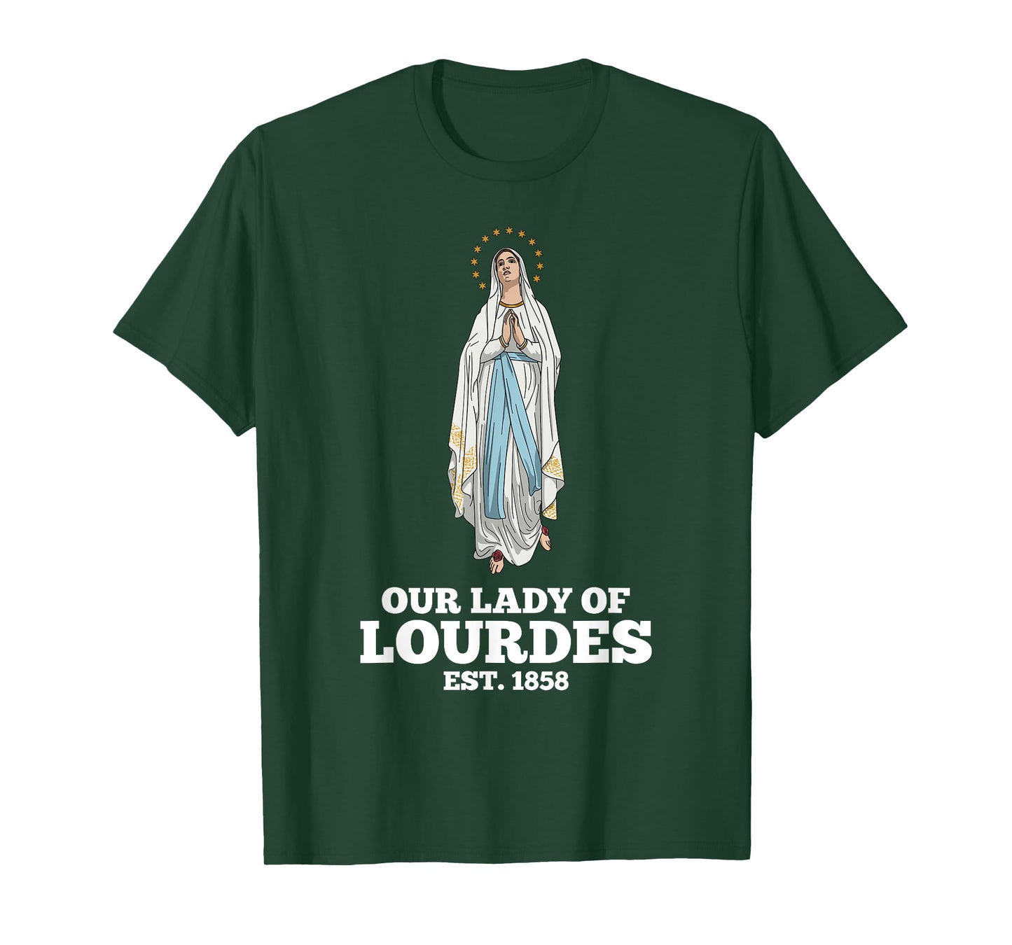 Our Lady of Lourdes 1858 Marian Pilgrimage Catholic T-Shirt