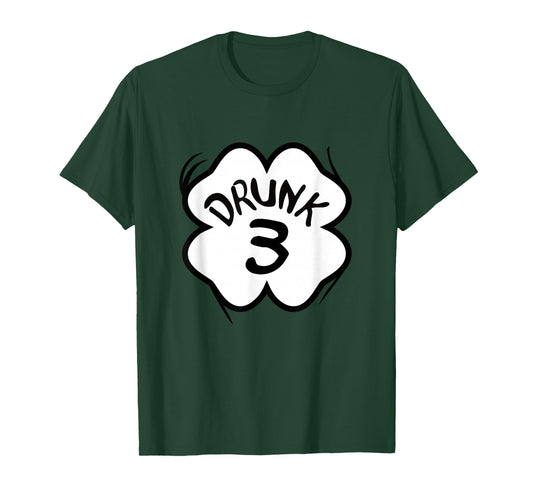 Drunk 3 Shamrock Shirt Group Matching Family T-Shirt