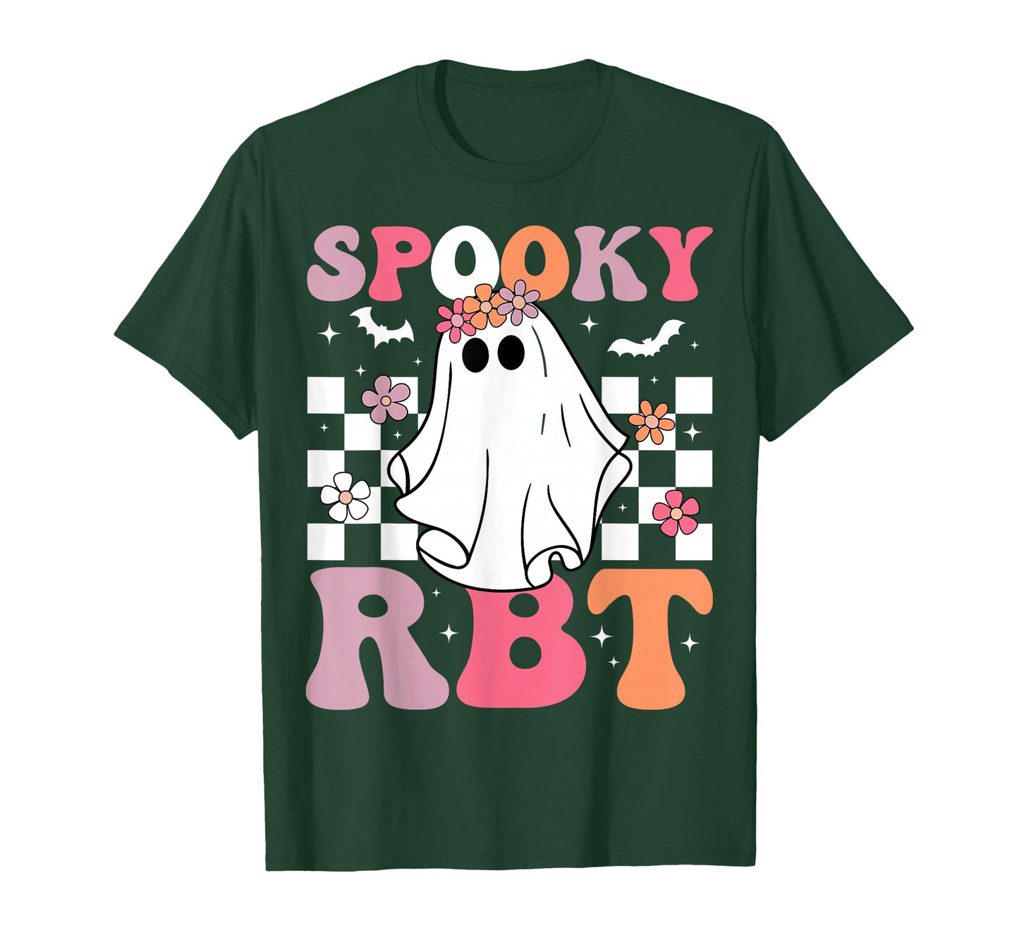 Spooky RBT Ghost Halloween Registered Behavior Technician T-Shirt