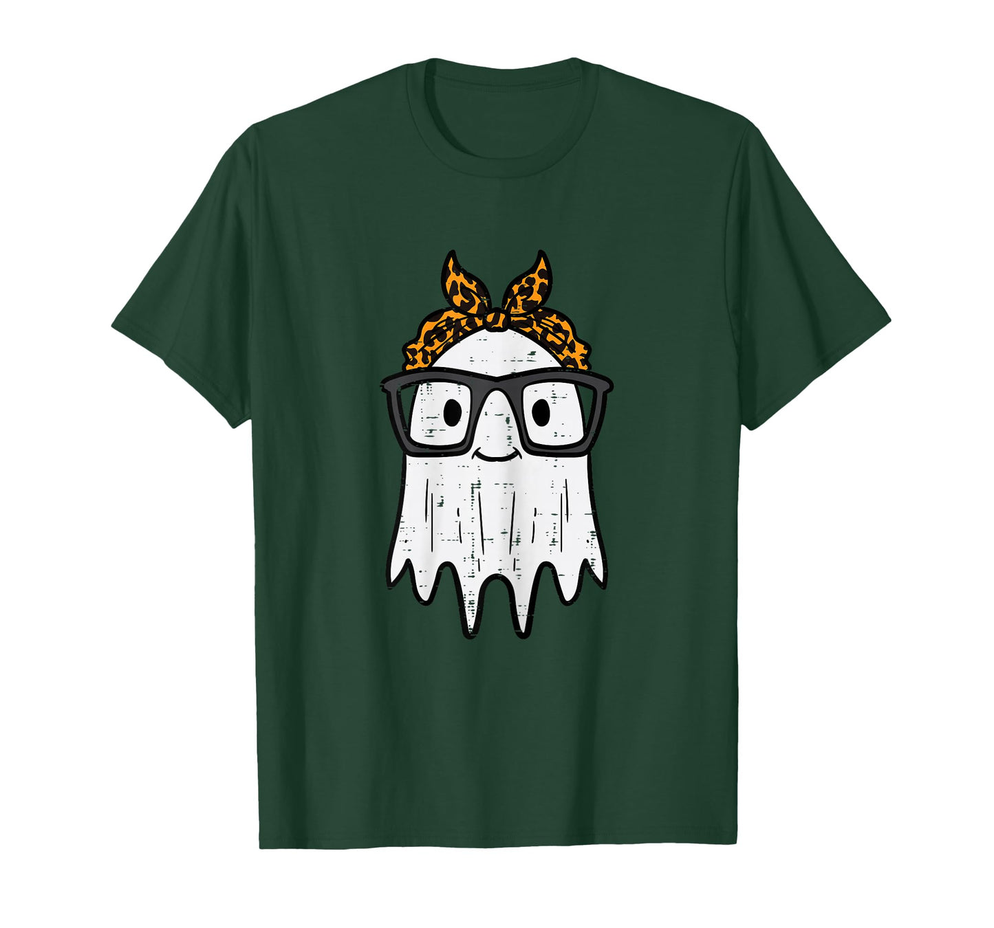 Halloween Ghost Glasses Cute Costume Girl Kids Toddler Women T-Shirt