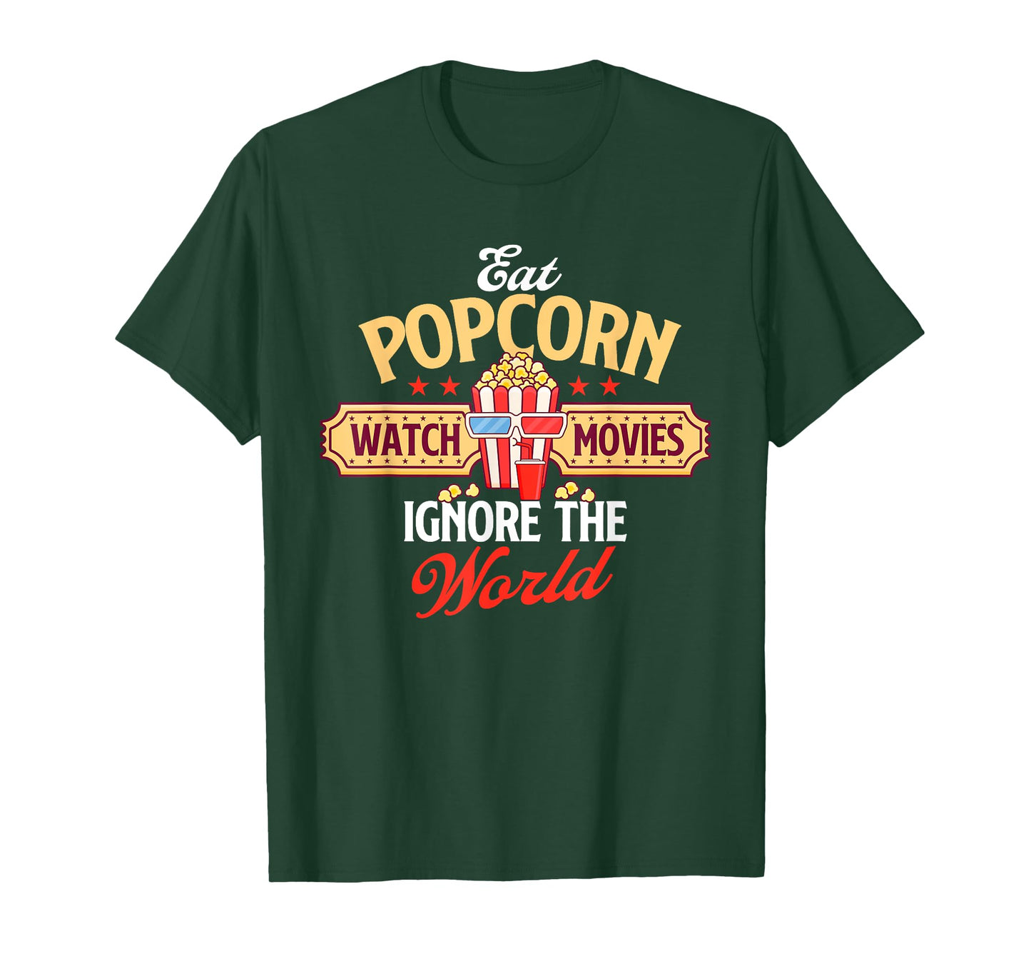 Eat Popcorn Watch Movies - Caramel Corn Popped Corn T-Shirt