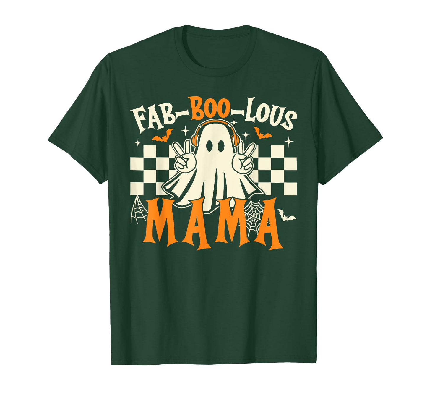 Fab Boo Lous Mama Retro Ghost Spooky Mama Halloween Costume T-Shirt