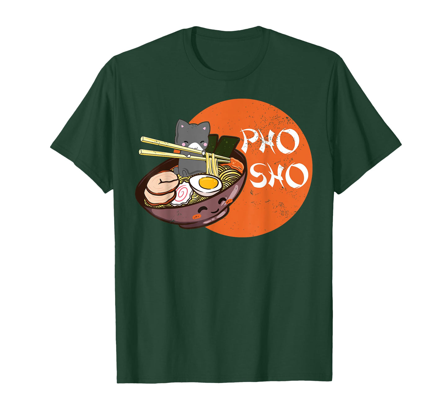 Vintage Kawaii Cat Pho Sho Vietnamese Bowl Ramen Noodle Gift T-Shirt