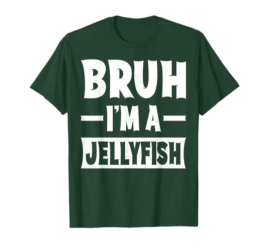 Bruh I'm A Jellyfish Funny Lazy Halloween Costume Party T-Shirt