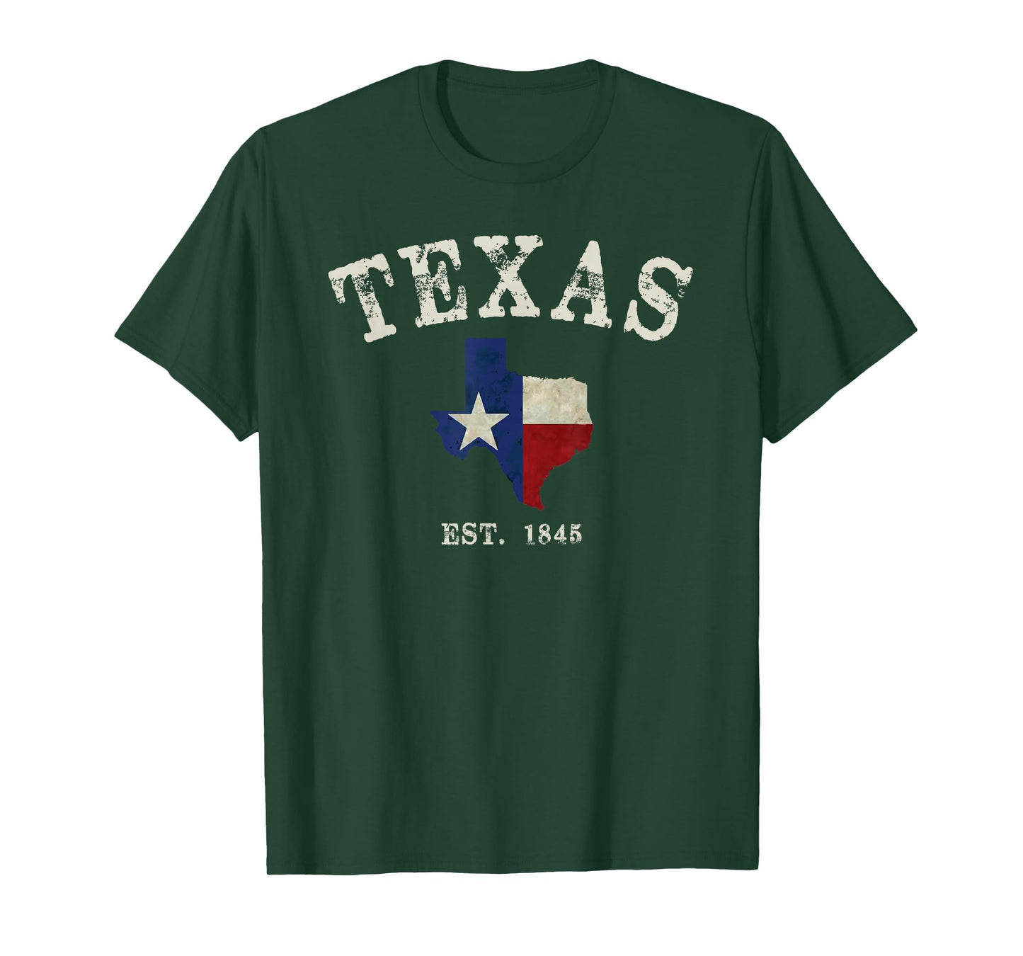 Distressed Texas State Flag Map T-Shirt