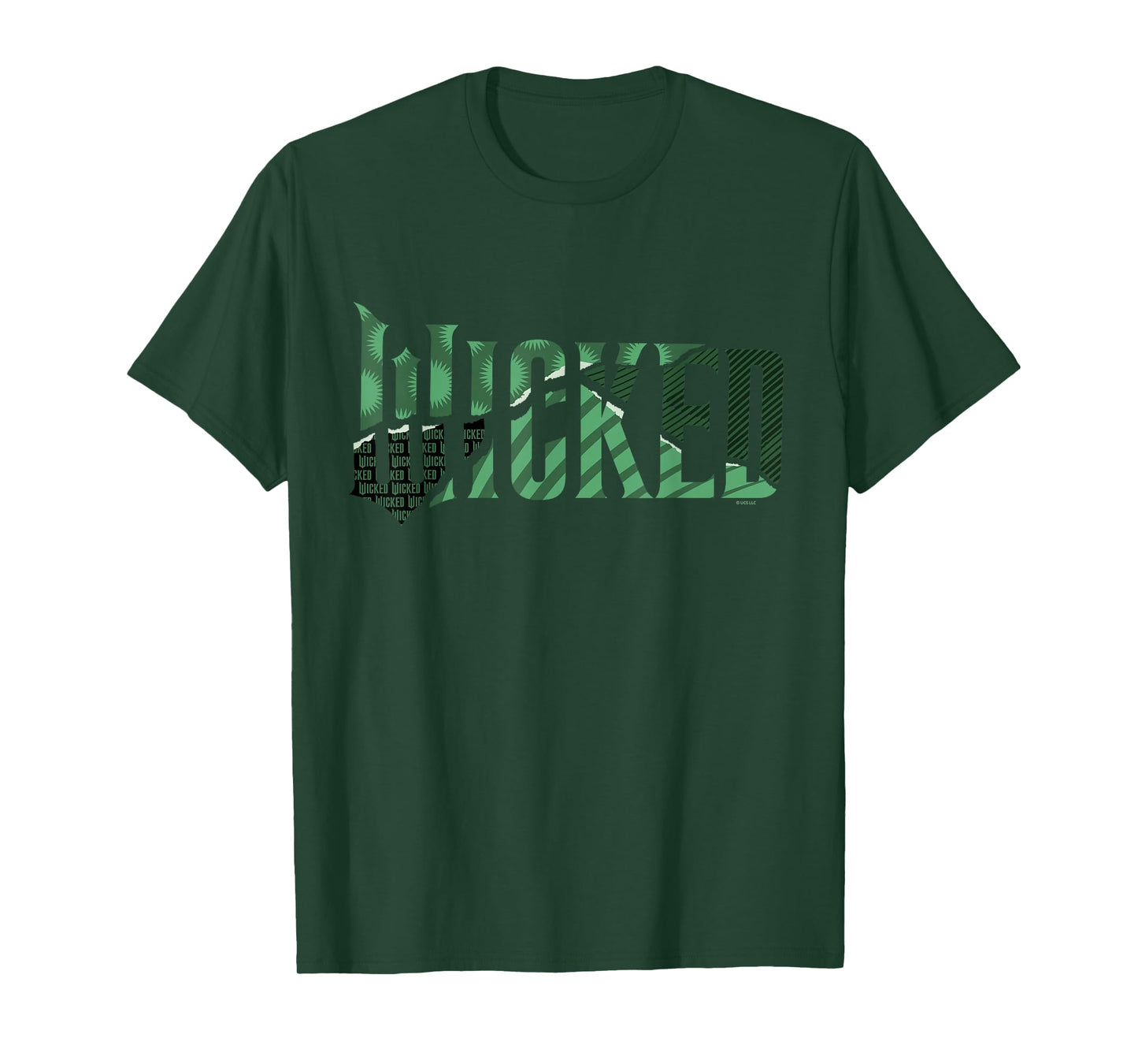 Wicked: for Good Torn Green Collage Logo T-Shirt