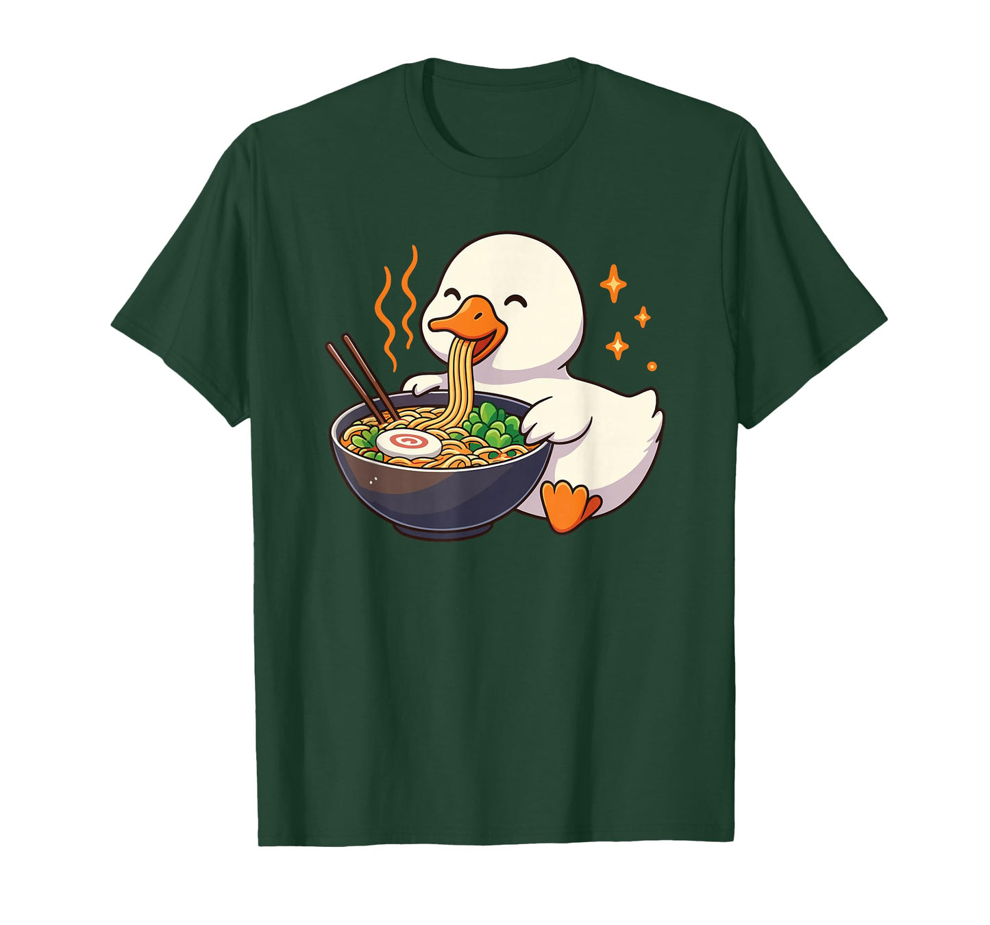Goose with Noodles Ramen Kawaii Goose T-Shirt