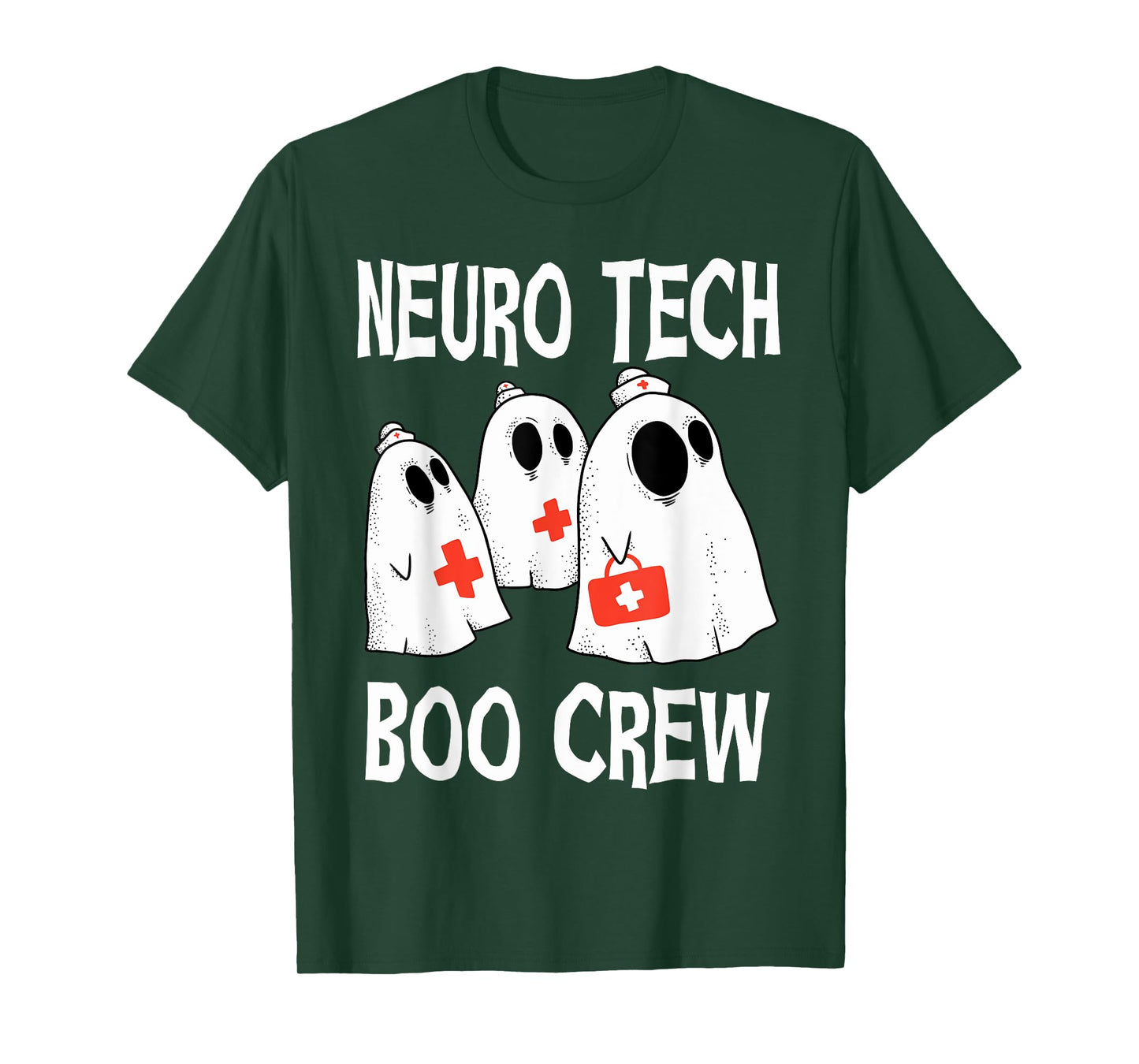 Funny Neuro Tech Boo Crew Neurology Halloween Costume T-Shirt