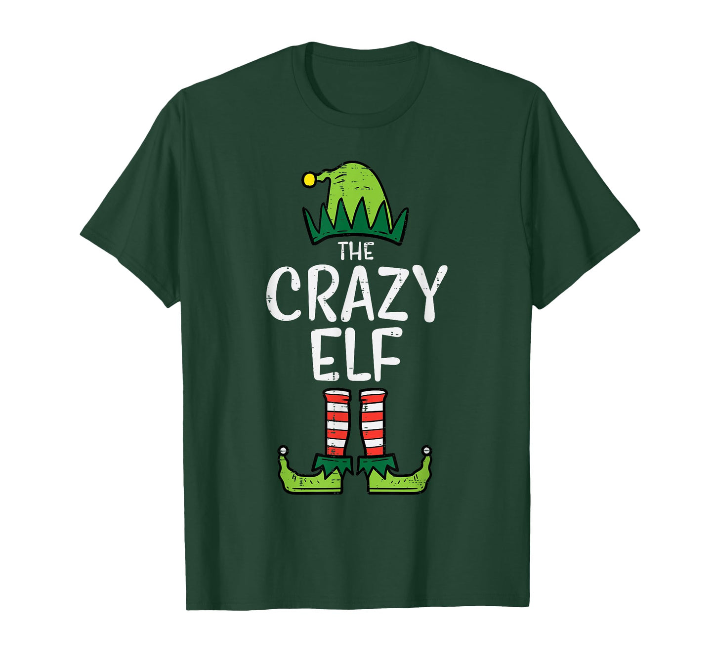 Crazy Elf Xmas Matching Christmas For Family Girls Women Kid T-Shirt
