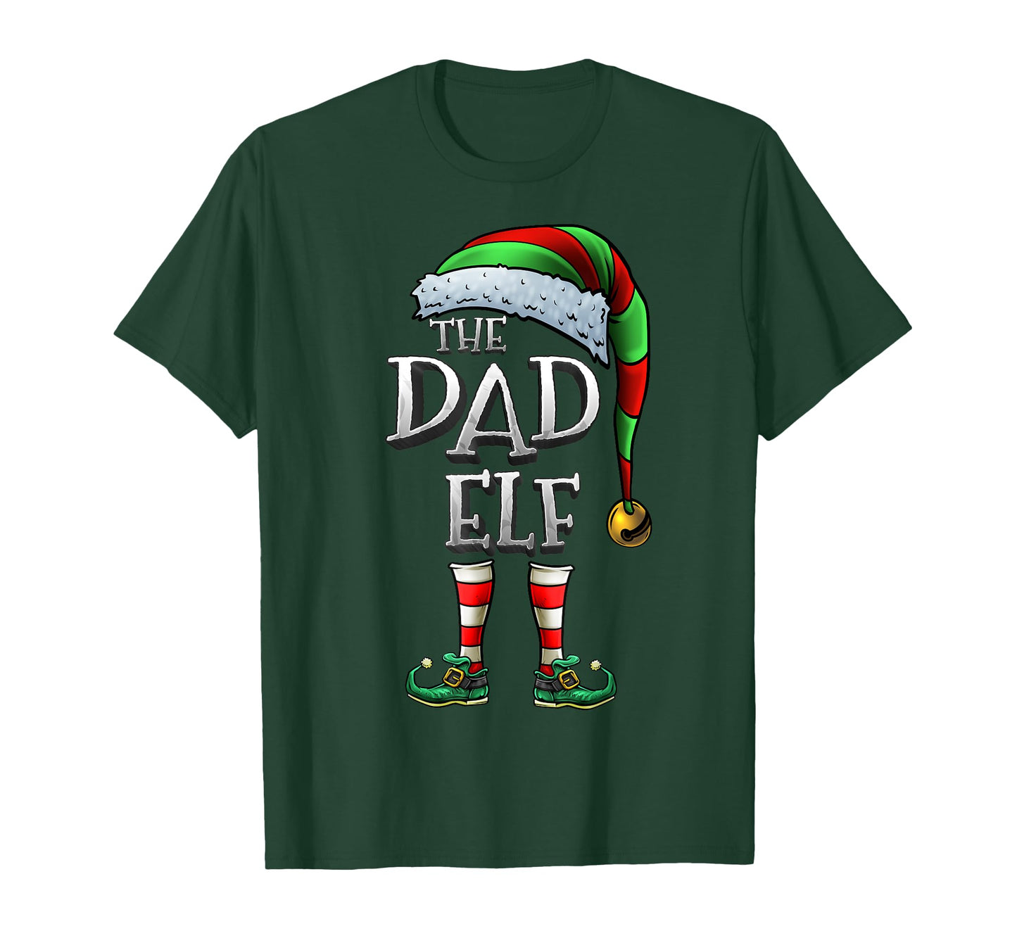 The Dad Elf Shirt Matching Family Dad Christmas Elf T-Shirt