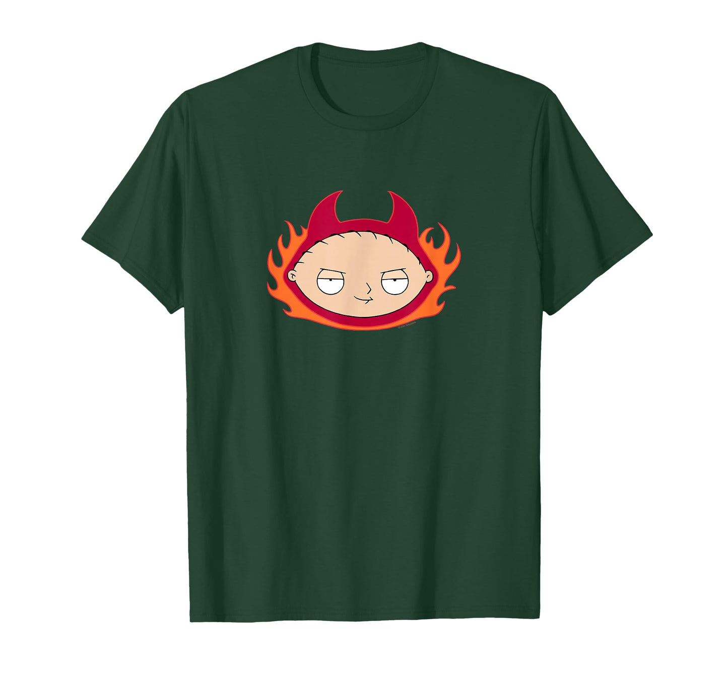 Family Guy Devil Stewie with Flames Cartoon T-Shirt