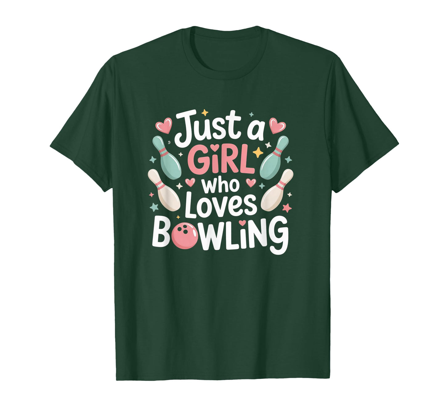 Cute Bowler Womens Hobby Tenpin T-Shirt