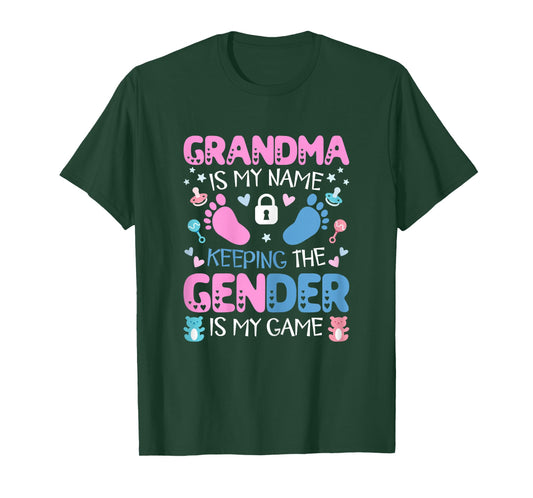 Grandma Gender Keeper Of The Gender Reveal Outfit Grandma T-Shirt