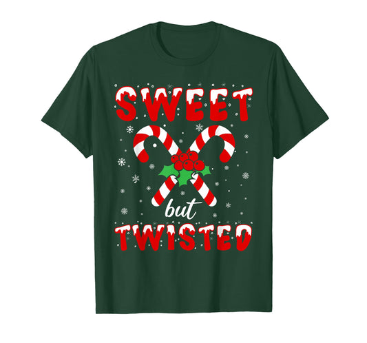Sweet But Twisted Funny Christmas Candy Cane Lover X-mas T-Shirt
