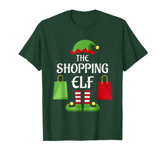 Shopping Elf Family Matching Group Christmas Shopper T-Shirt