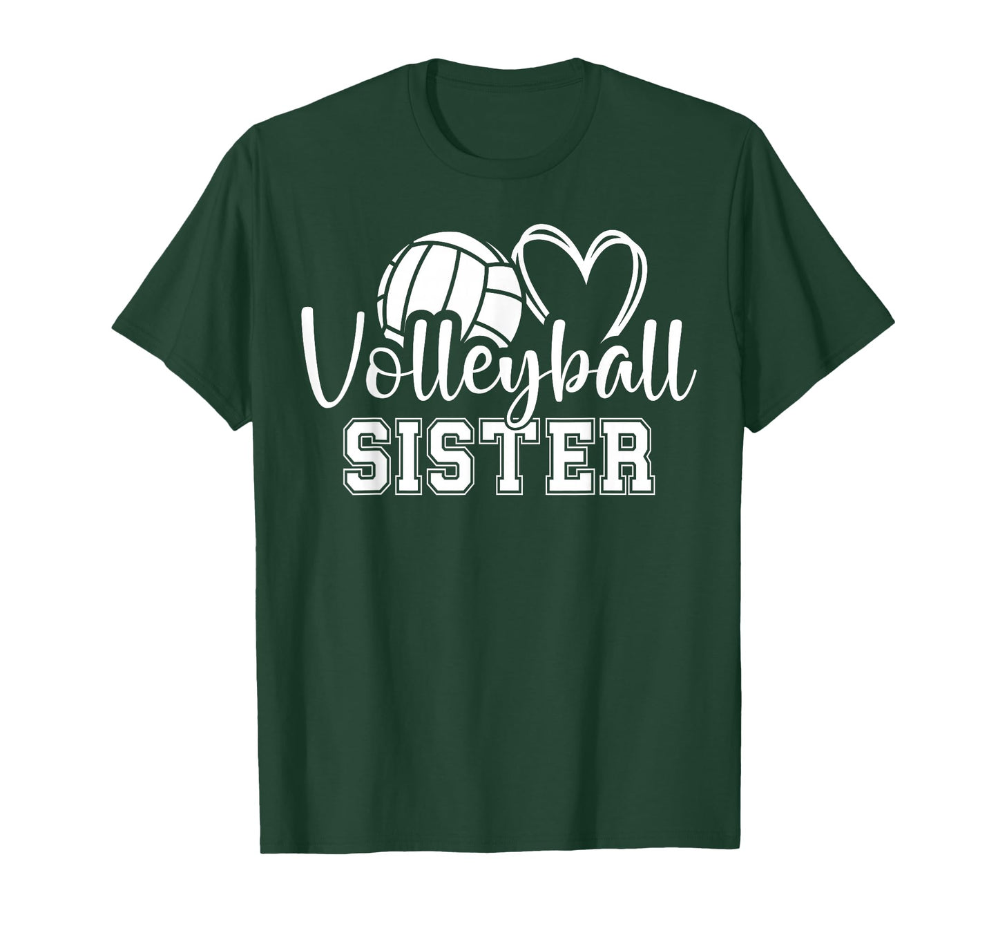 Volleyball Sister Heart T-Shirt