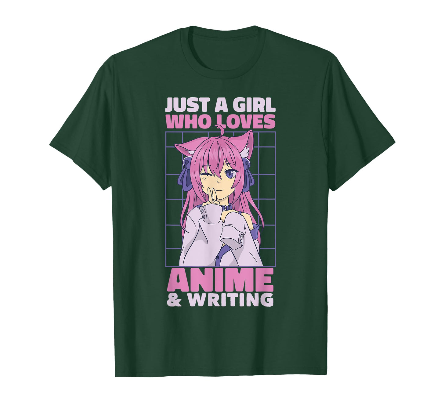 Just A Girl Who Loves Anime | Cute Anime and Writing T-Shirt
