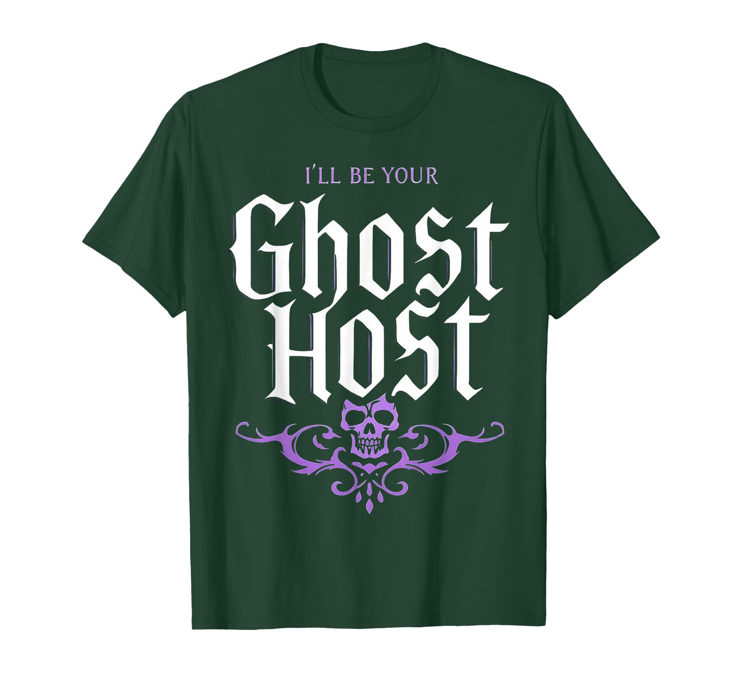 I’ll Be Your Ghost Host Haunted Mansion Skull Halloween Vibe T-Shirt