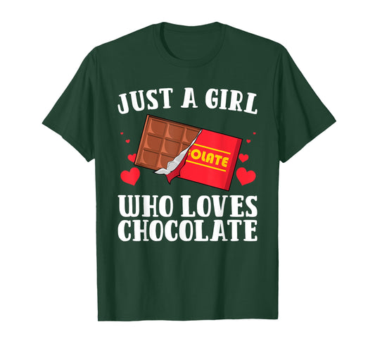 Funny Chocolate Lover Art For Women Girls Love Chocolate T-Shirt