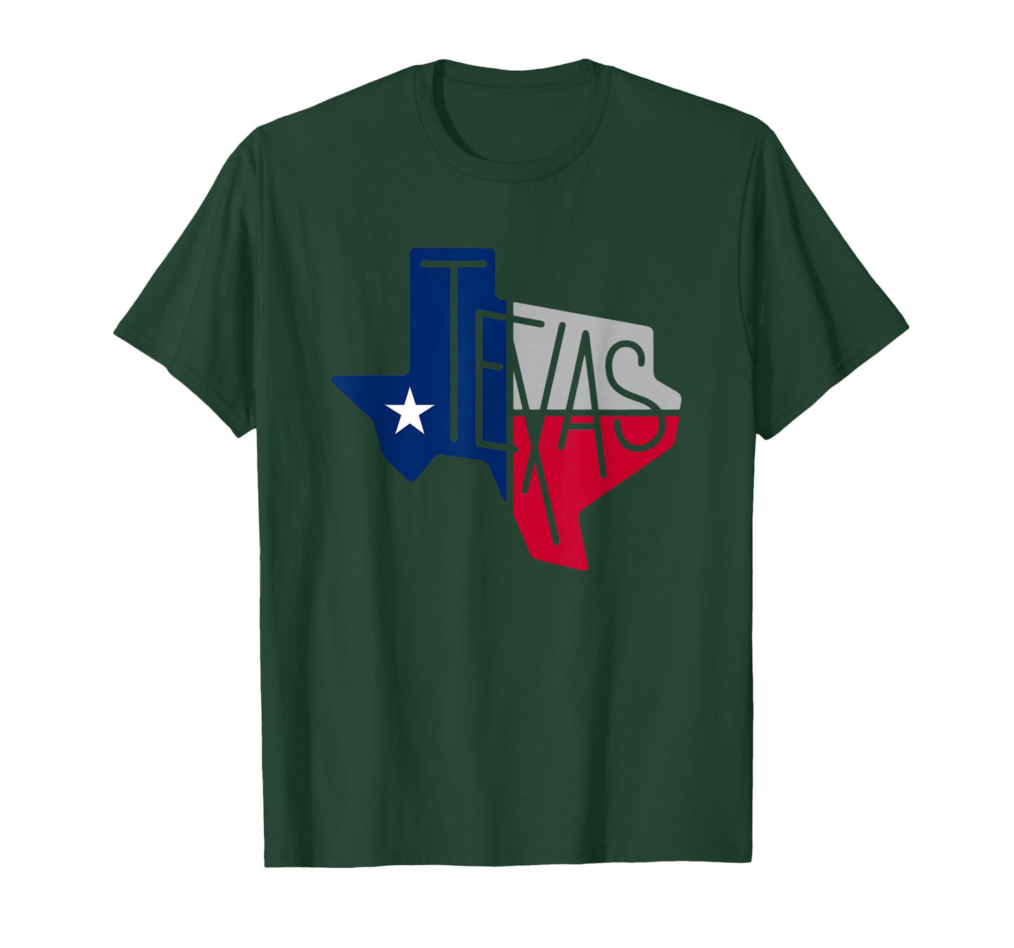 Beautiful Texas State Flag Star Silhouette T-Shirt