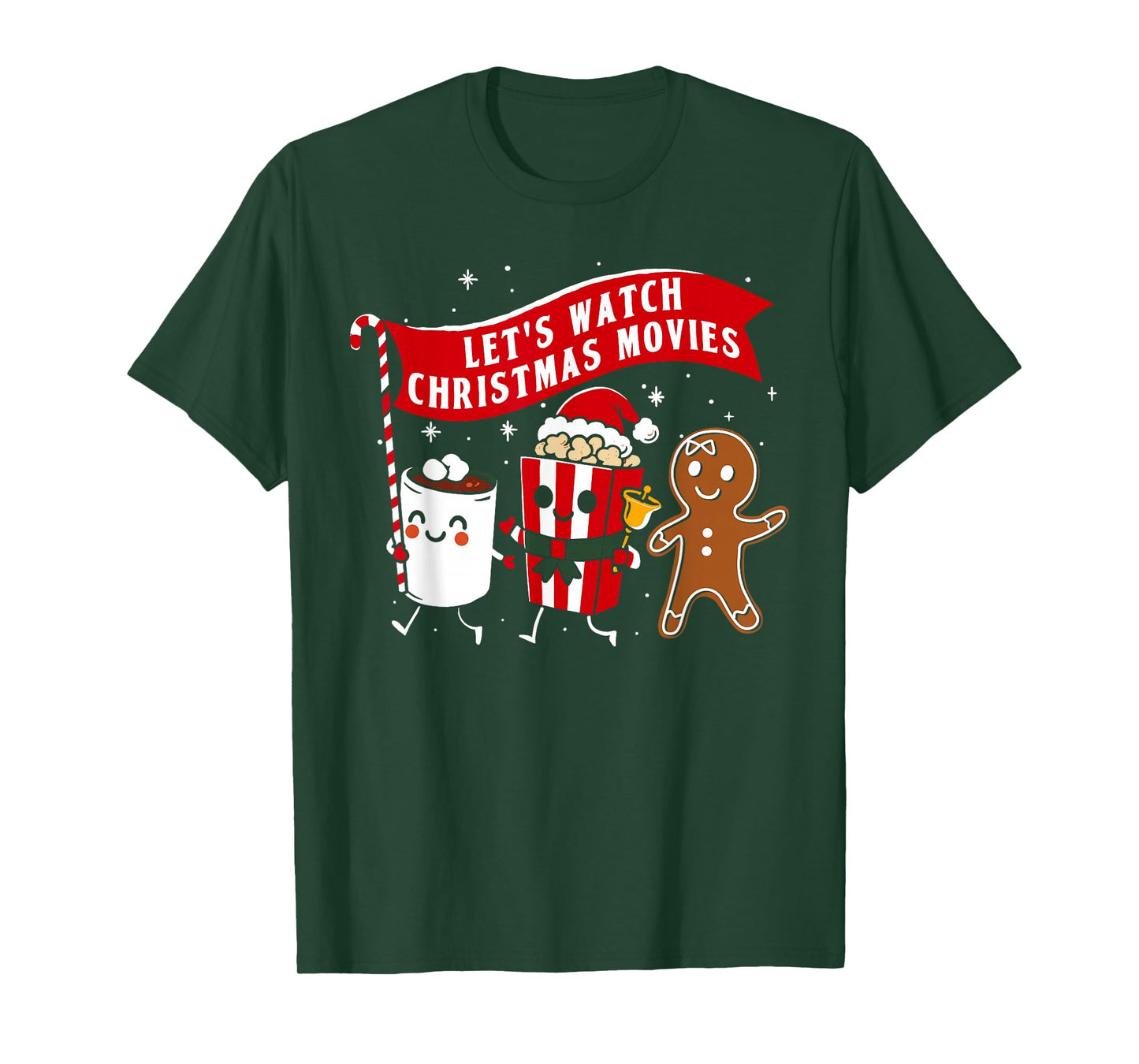 Watch Movies Men Women Kids Funny Christmas T-Shirt