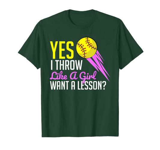 Funny Softball Game Player Sports Lover Gift For Women Girls T-Shirt