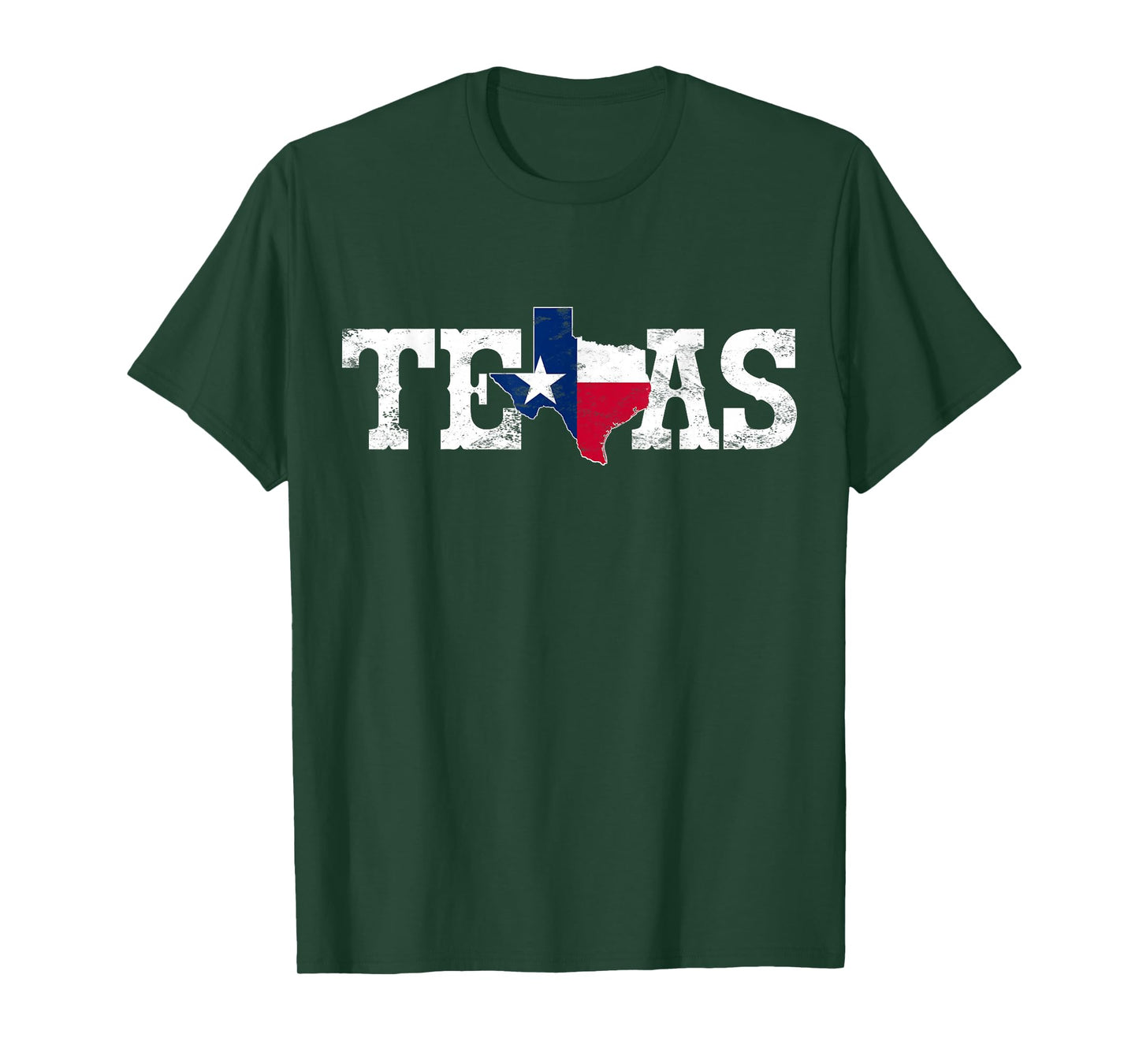 Texas T-Shirt Texas Shaped Flag Grunge Distressed Texas Tee T-Shirt