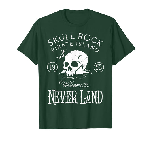 Disney Peter Pan Skull Rock Vintage Poster T-Shirt