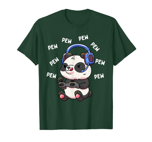 Pew Gamer Panda Pew Pew Gaming Lover Gift T-Shirt