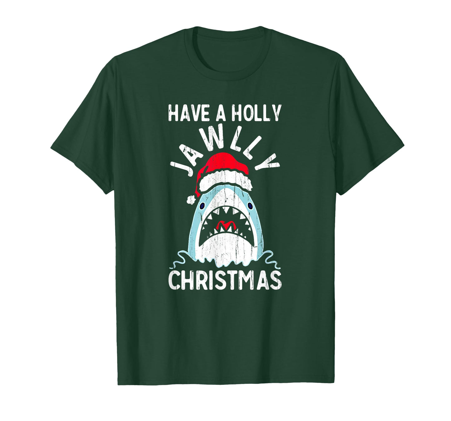 Have A Holly Jawly Christmas, Shark Christmas T-Shirt