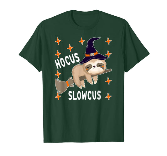 Hocus Slowcus Cute Funny Sloth Halloween 2021 Costume Gift T-Shirt