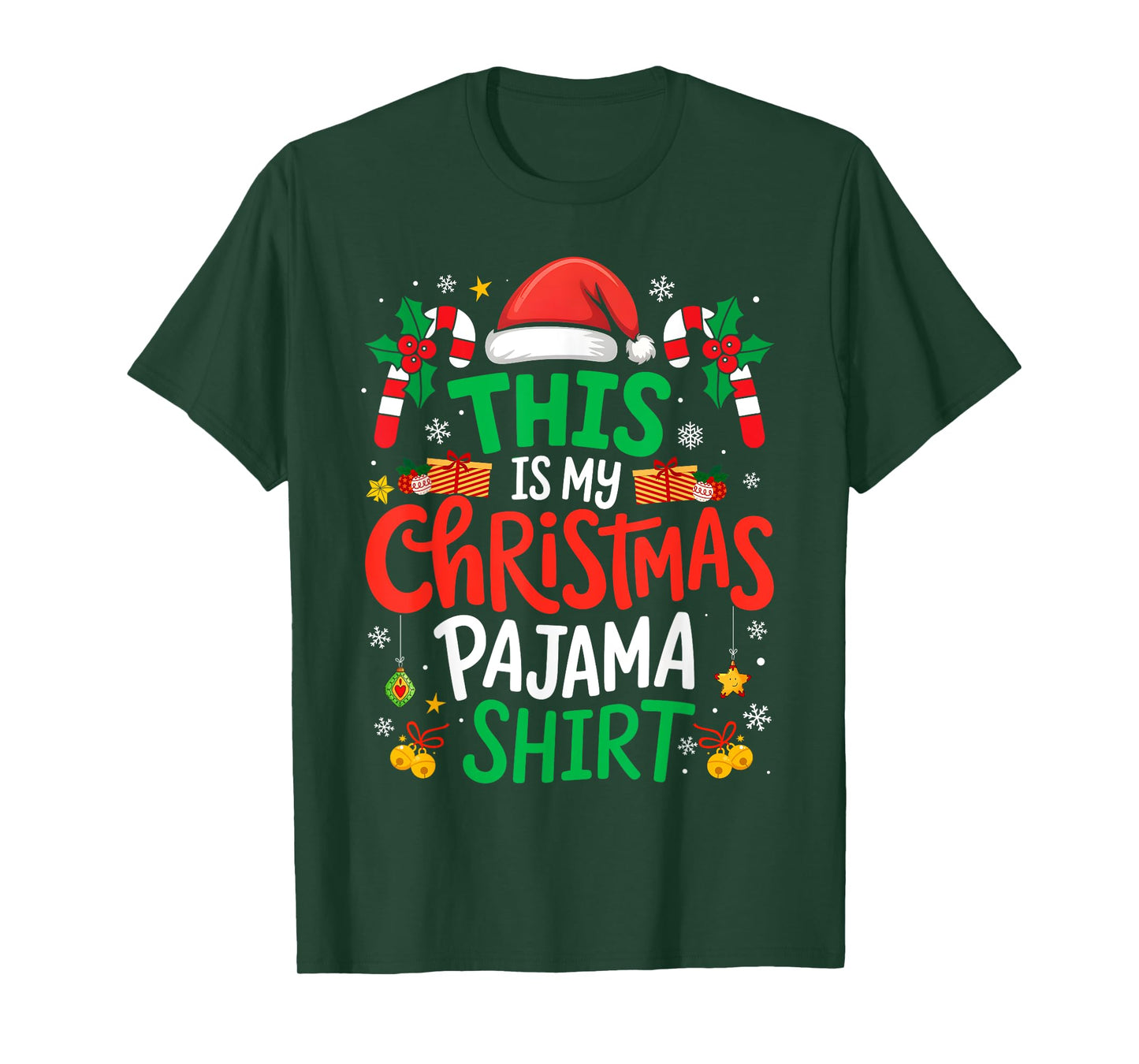 This Is My Christmas Pajama Shirt Funny Xmas PJs Men Women T-Shirt