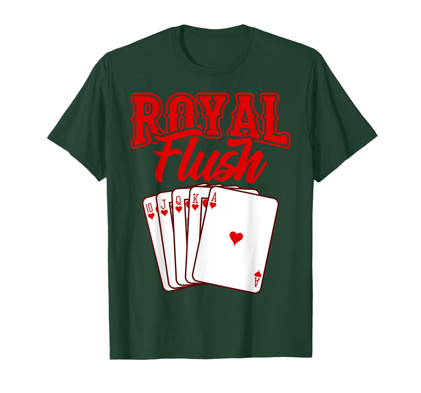 Royal Flush Shirt Playing Card Poker Gift T-Shirt