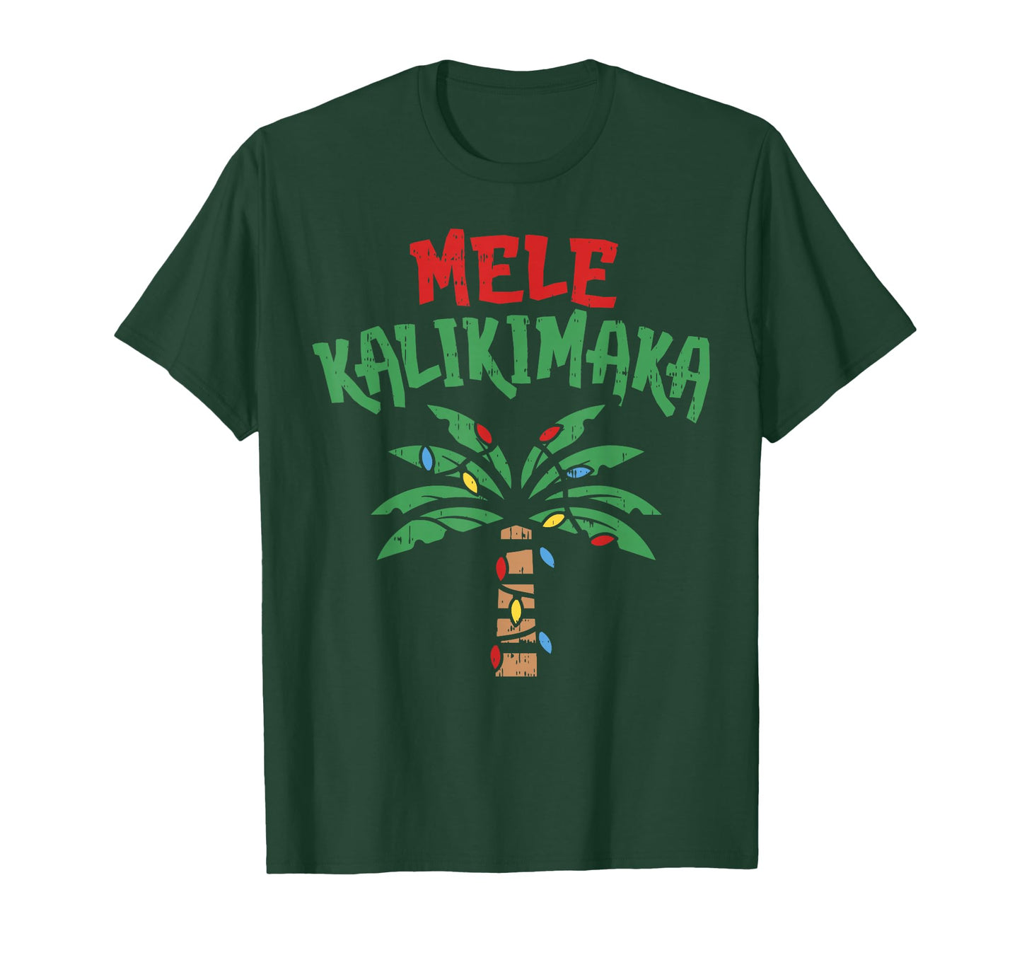 Mele Kalikimaka Palm Tree Shirt Hawaiian Christmas in July T-Shirt
